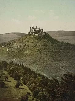Fortification Collection: Hohenzollern Castle in Baden-Wuerttemberg, Germany, Historical, photochrome print from the 1890s