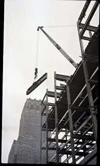 Building Construction Prints: Hoisting Steel Girders