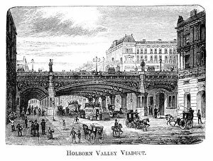 Viaduct Views Gallery: Holborn Valley Viaduct, London (1871 engraving)