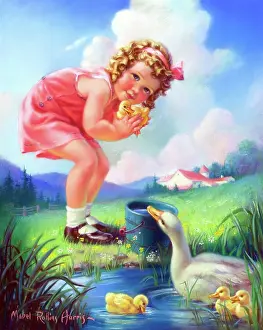 Pail Prints: Holding a Duckling