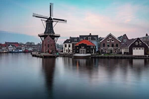 Evening Collection: Holland, Haarlem - Iconic Windmill