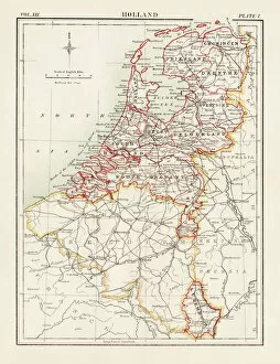 Images Dated 7th April 2017: Holland map 1881