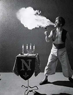 Hollywood Fire Eater Blowing Flames