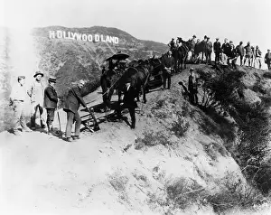 Hollywoodland Sign Construction