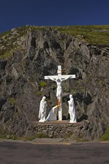 Holy Cross On The Side Of The Narrow Road Around Slea Head On The Dingle Peninsula