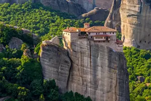 Convent Prints: The Holy Monastery of Roussanou at Meteora, Thessaly, Greece