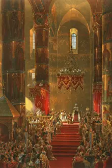 Russian Prints: Homage of the Cossacks at the Coronation of Alexander II