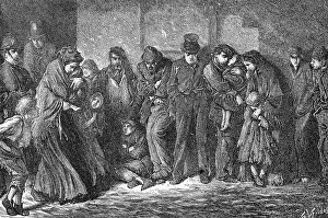 Homeless People Huddling Together