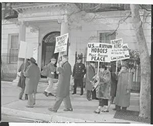 Homeless Person Prints: Homeless People Picketing