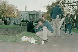 Homeless People Receiving Food