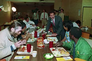Homeless Shelter Manager Interviewing Men