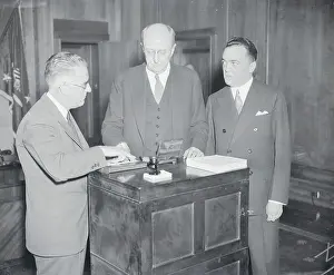 Cummings Prints: Homer Cummings Getting Fingerprinted