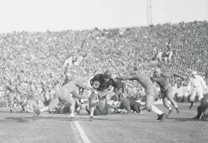 Pasadena Prints: Homer Griffith Facing Tackles During Rose Bowl Game