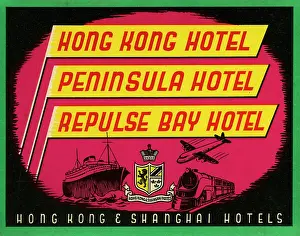 1940 Prints: Hong Kong Hotel, Peninsula Hotel, Repulse Bay Hotel