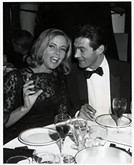 Honor Blackman And Husband at Dinner