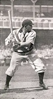 Prints of View of American baseball player Honus Wagner, of the Pittsburgh Pirates, at bat during a game at the Polo Grounds, New York, New York, 1910. (Photo by Transcendental Graphics/Getty Images) MLB Legends Art Prints: Top 10 Greatest Baseball Players of All Time: Honus Wagner At Bat