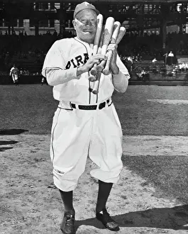 Honus Wagner Carrying Bats