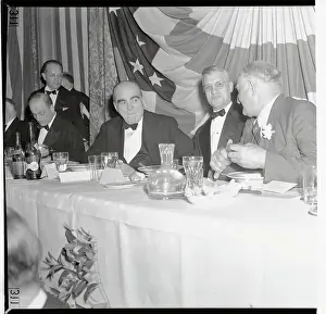 Honus Wagner Prints: Honus Wagner With Notables at Baseball Dinner