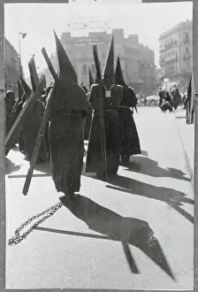 Madrid Prints: Hooded Penitents Marching