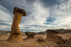 Hoodoo Prints: Hoodoo sandstone landscape, Grand Staircase-Escalante, Utah, USA