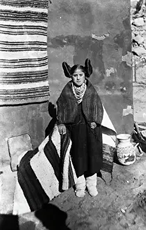 Native Am Prints: Hopi Maiden With Hair Tied In Two Knots