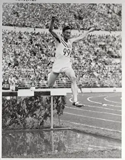 Horace Ashenfelter Jumping Hurdle at The Olympics