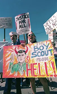 Horn and Mather Protesting