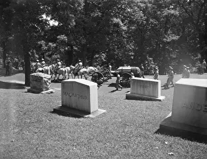 Cemetery Prints: Horse And Carriage Pulls Coffin Thru Cem