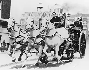 Fast Prints: Horse Drawn Fire Engine Running to Fire