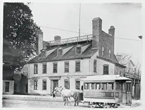 Medford Prints: Horse Drawn Wagon in Front of Simpson House