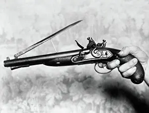 Bayonet Prints: Horse Pistol with Pop-Out Bayonet