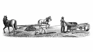 Horse Collection: horse-powered threshing machine