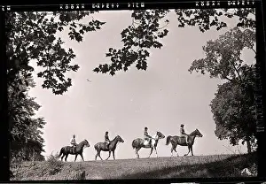 Pastoral Prints: Horseback Riders In The Distance