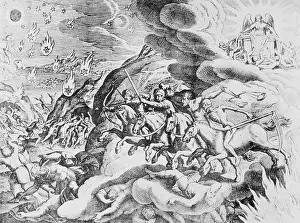 Swiss Prints: Four Horseman of the Apocalypse by Merian Matthaeus the Elder