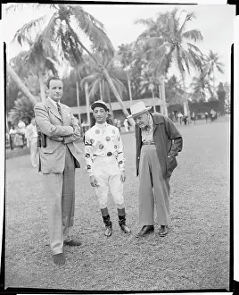 Racing Paddock Prints: Three Horseracing Professionals at Tracks