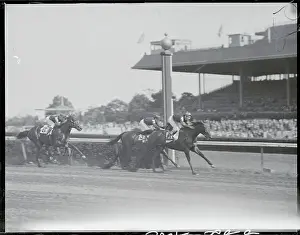 Jockey Prints: Horses Racing at Belmont