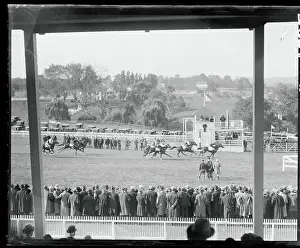 Philadelphia Prints: Horses Racing at Hunt Club