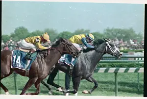 Fast Prints: Horses Racing in Kentucky Derby