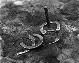 Pole Prints: Horseshoes Around Pole