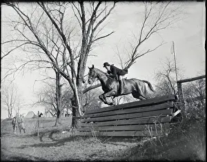 Guggenheim Prints: Horsewoman Jumping over Fence