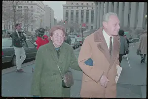 Hortense Gabel and Husband Arriving at Court
