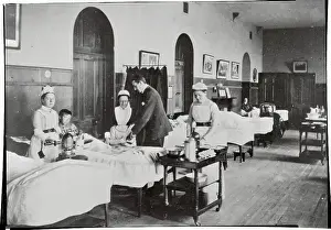 Hospital Scene with Doctor and Nurses