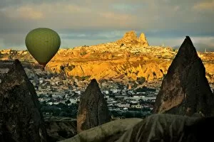 Images Dated 25th June 2015: Hot air balloon trip in the morning in Cappadocia