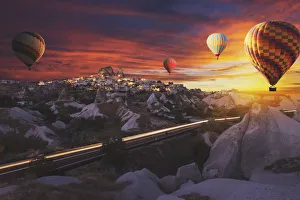 Images Dated 22nd September 2015: Hot air balloons flying over cappadocia