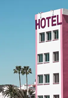 Vacation Prints: Hotel And Palm Trees