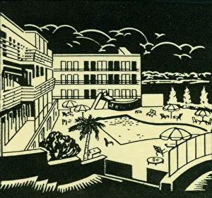 4 21 16 Heimann Prints: Hotel swimming pool