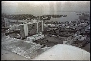 Hurricane Prints: Hotel With Windows Knocked Out By Hurric