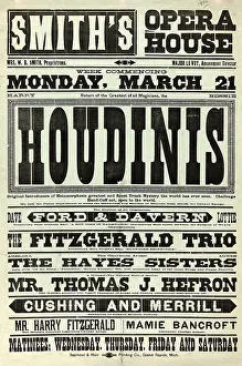 Houdini Poster for Performance at Smith's Opera House