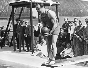 Stunt Prints: Houdini Preparing for Underwater Escape