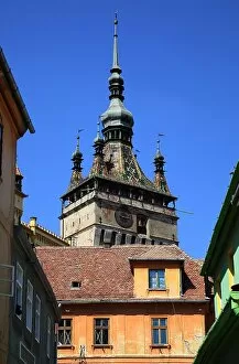 Structure Collection: The Hour Tower, Turnul cu Ceas, Sighisoara, Sighisoara, Saxoburgum, in Mures County, Transylvania